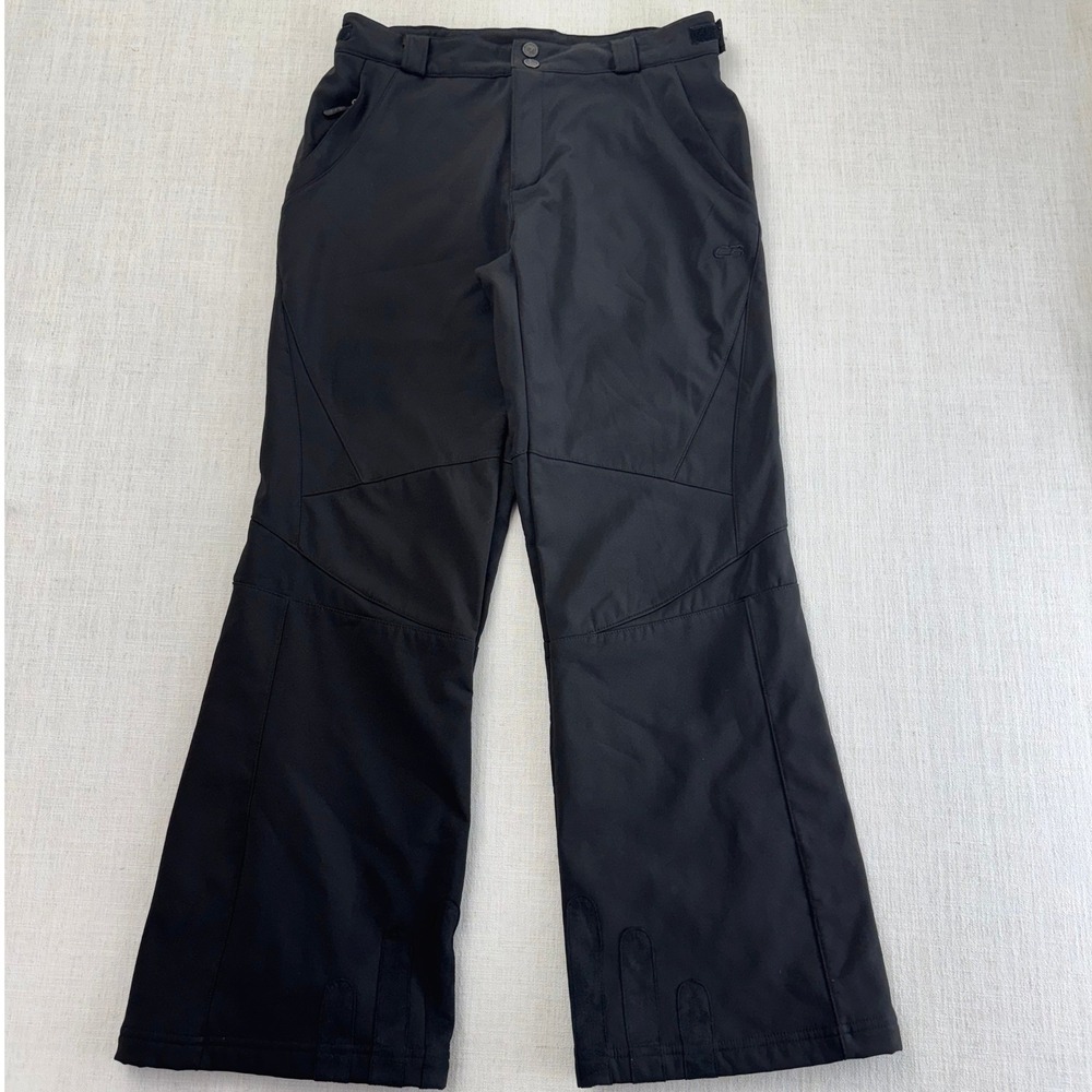 CB Sports Womens Softshell Ski Pants Black Fleece Lined Snow Pants Size M